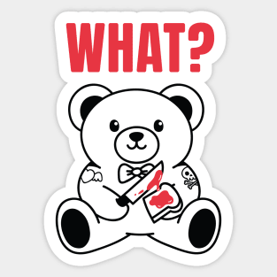 Cute Bear Doll (B&W Version) Sticker